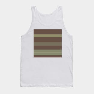 A perfect merger of Purplish Brown, Grey Brown, Brown Grey, Putty and Artichoke stripes. Tank Top